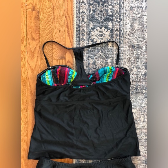 Athleta two Piece swim suit bathing suit skirted skirt swim bottom full coverage - Picture 6 of 8